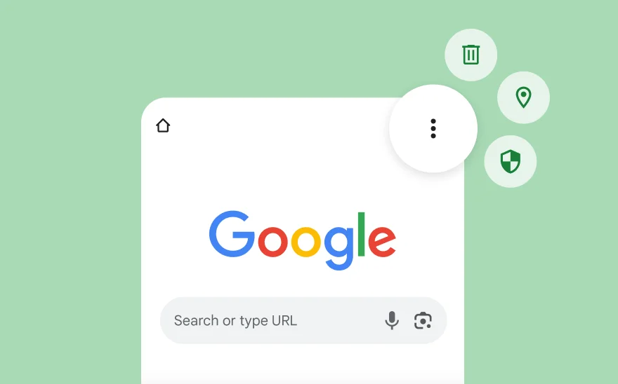 A screenshot of the Google search page, including icons for YouTube, Gmail, Google Maps, and other Google products.